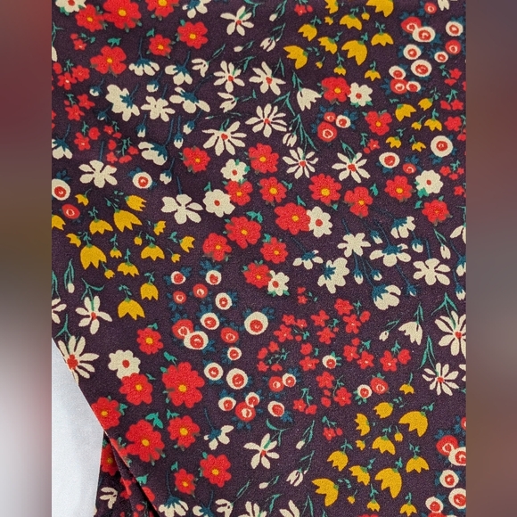 Lu La Roe Floral Fall Print Women's Short Sleeve Midi - Maxi Dress Size XL - Picture 3 of 9